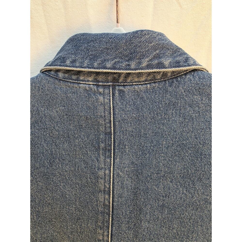 Vintage Mandal Bay Women's Size Medium Apple Embroidered Denim Jacket Cotton 90s - Picture 14 of 16